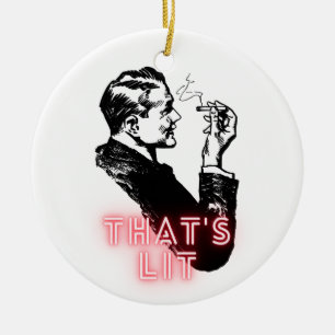 Décoration En Céramique C'est Lit - Funny Retro Vintage Smoker Ornament