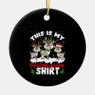 Décoration En Céramique C'Est Mon Don Pajama Père Noël Chèvre Lover