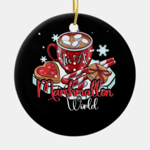 Décoration En Céramique C'est un Marshmallow World Joyeux Noël Hot Cocoa