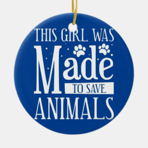 Décoration En Céramique Cette Fille A Été Faite Pour Sauver Les Animaux Vé