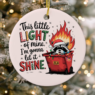 Décoration En Céramique Cette petite lumière de la poubelle en feu Raton l