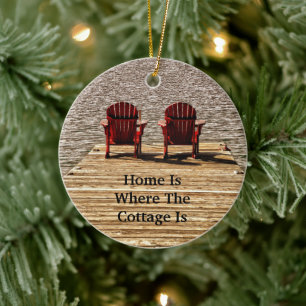 Décoration En Céramique Chaises Adirondack Red Home Est Où Le Cottage Est
