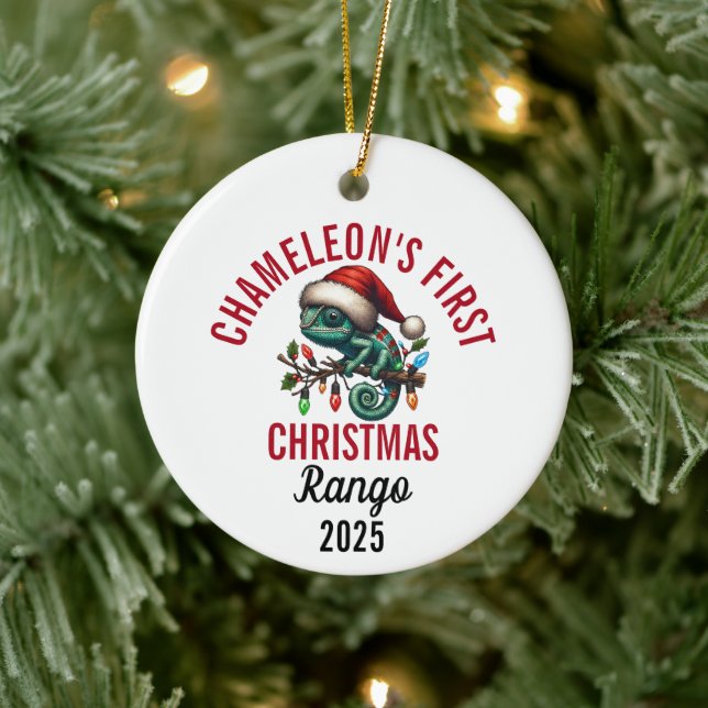 Décoration En Céramique Chameleon's First Christmas 2025 (Arbre)