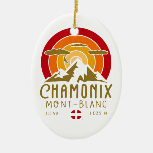 Décoration En Céramique Chamonix France Mont Blanc Alpes françaises Ski