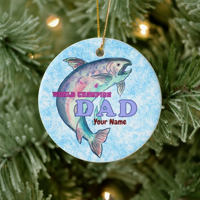 Décoration En Céramique Champion Fishing Papa (Arbre)