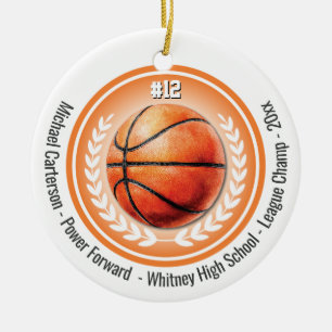 Décoration En Céramique Championnat de basket-ball de sport Monogram