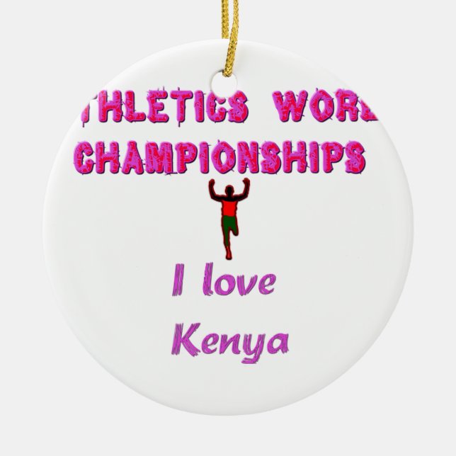 Décoration En Céramique Championnats du monde d'athlétisme Kenya Runner :  (Devant)