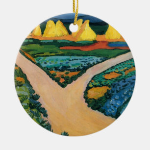Décoration En Céramique Champs de légumes par August Macke, Art Vintage
