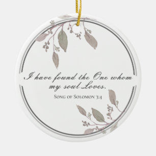 Décoration En Céramique Chanson de Salomon 3:4 J'ai trouvé la Bible unique
