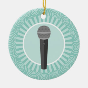 Décoration En Céramique Chanteur Turquoise Swirl