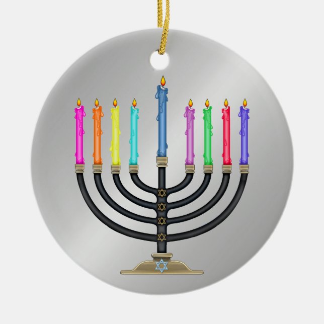 Décoration En Céramique Chanukah Menorah (Devant)