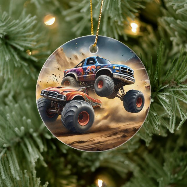 Décoration En Céramique Chaos sur les roues : Monster Truck Smash Derby (Arbre)