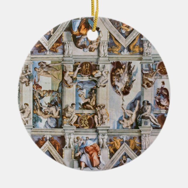 Décoration En Céramique Chapelle Sixtine Plafond Michelangelo (Devant)