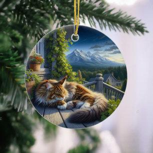 Décoration En Céramique Charmant Maine Coon Souvenir