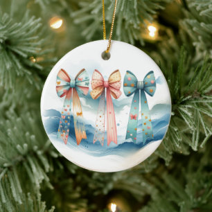 Décoration En Céramique Charming Patterned Trailing Bows