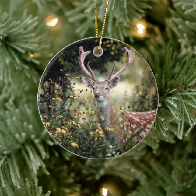 Décoration En Céramique Chasse au cerf de Whitetail Buck (Arbre)