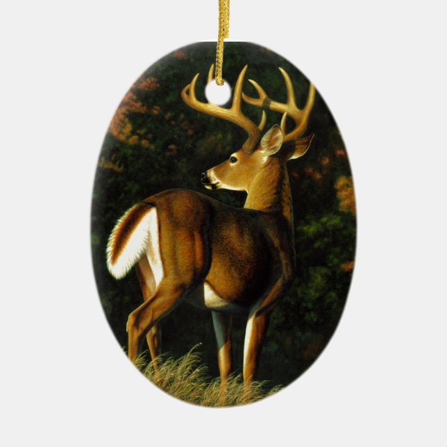 Décoration En Céramique Chasse aux cerfs de Virginie (Devant)