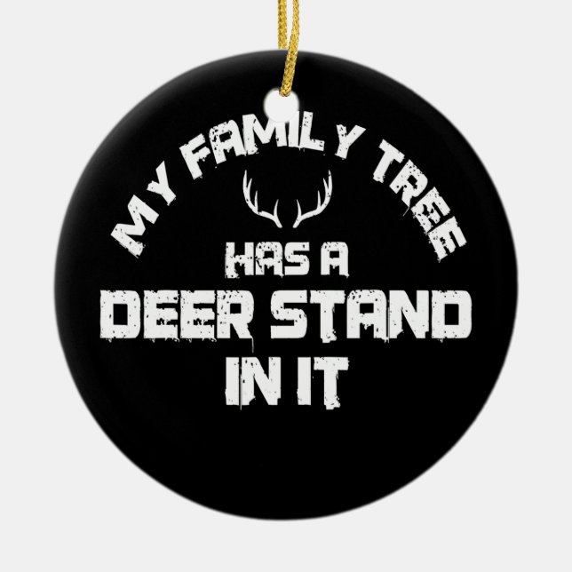 Décoration En Céramique Chasse I Deer Stand Family Tree I Huntress (Devant)