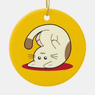 Décoration En Céramique Chat à l'envers