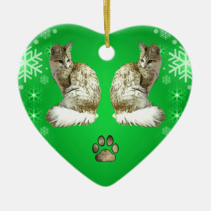 Décoration En Céramique Chat Angora turc