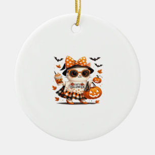 Décoration En Céramique Chat de Halloween mignon � Chat de sorcière Kawaii