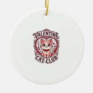 Décoration En Céramique Chat de la Saint-Valentin Dessin drôle pour amateu