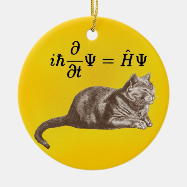 Décoration En Céramique Chat de Schrodinger (Devant)