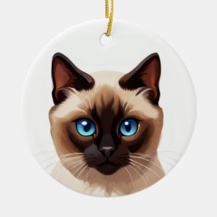 Décoration En Céramique Chat siamois