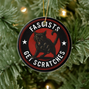 Décoration En Céramique Chats contre les fascistes