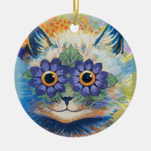 Décoration En Céramique Chats psychédéliques de Louis Wain