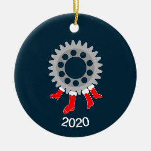 Décoration En Céramique Chaussettes de Noël à engrenage mécanique