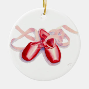 Décoration En Céramique Chaussures d'orteils rouges