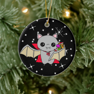 Décoration En Céramique Chauve-souris à double face et poussette ou traite