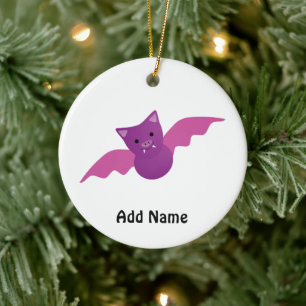 Décoration En Céramique Chauve-souris rose