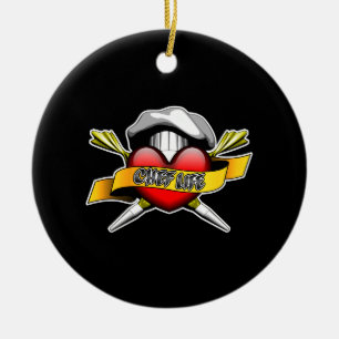 Décoration En Céramique Chef de coeur Vie : Chef pâtissier