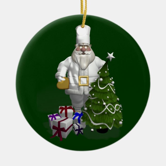 Décoration En Céramique Chef du Père Noël doux (Devant)