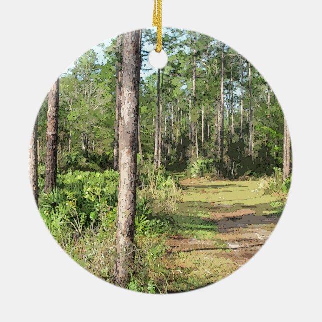 Décoration En Céramique Chemin Dans Les Bois 2656 (Dos)