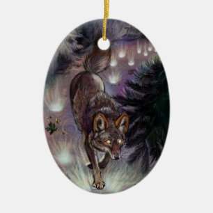 Décoration En Céramique Chemin Illuminer Coyote