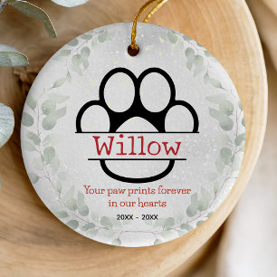 Décoration En Céramique Chemins de mémoire de chien ou chat animal de comp