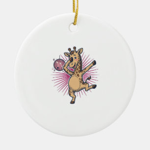 Décoration En Céramique Chemise à gravure vintage Boule disco Girafe dansa