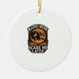 Décoration En Céramique Chemise de sorcière d'Halloween Bonbons Épouvantab
