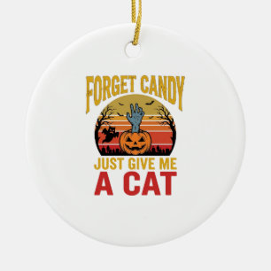 Décoration En Céramique Chemise drôle de bonbons pour amateur de chats Hal