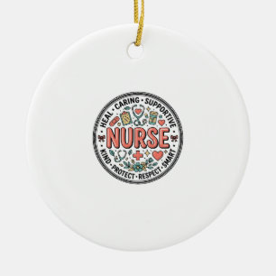 Décoration En Céramique Chemise médicale florale vintage pour l'appréciati