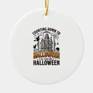 Décoration En Céramique Chemise prête pour Halloween Maison hantée vintage