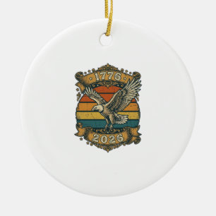 Décoration En Céramique Chemise Vintage Eagle 1776 2026 Patriotique Rétro