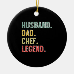 Décoration En Céramique Chemise Vintage Homme Mari Papa Cuisinier Légende 