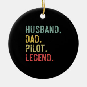 Décoration En Céramique Chemise Vintage Homme Mari Papa Pilote Légende Rét