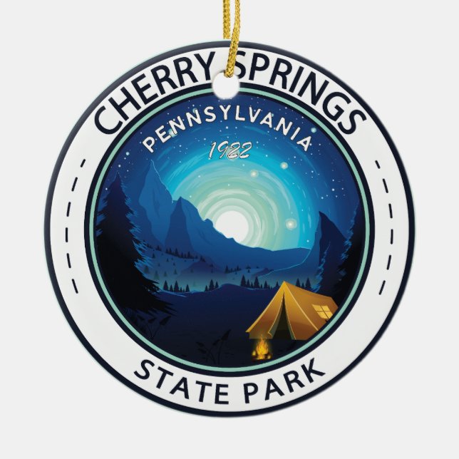 Décoration En Céramique Cherry Springs State Park Pennsylvania Badge (Devant)