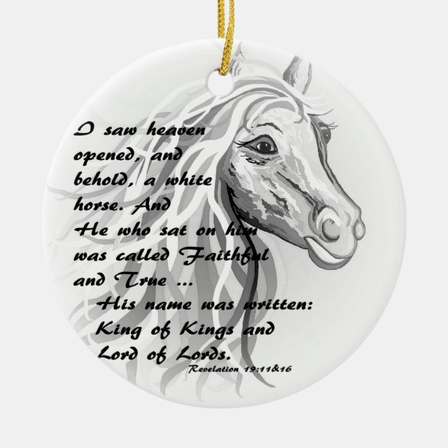 Décoration En Céramique Cheval blanc d'un roi (Devant)