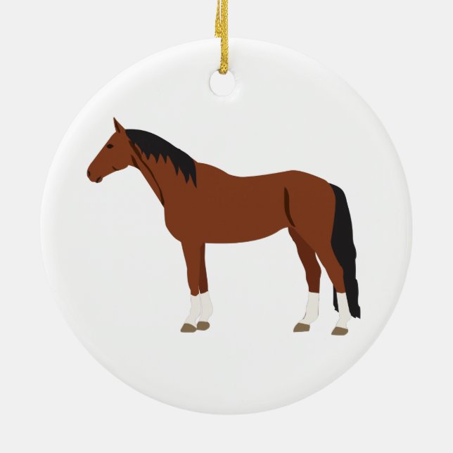 Décoration En Céramique Cheval Design (Dos)